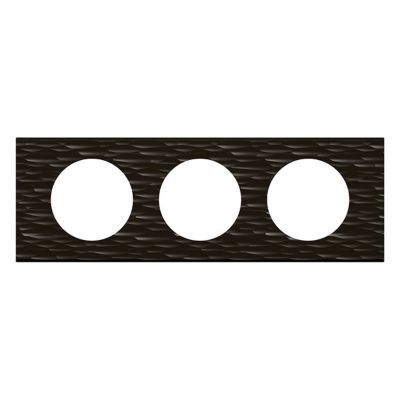 Plaque de finition triple Legrand Céliane matière corian gougé