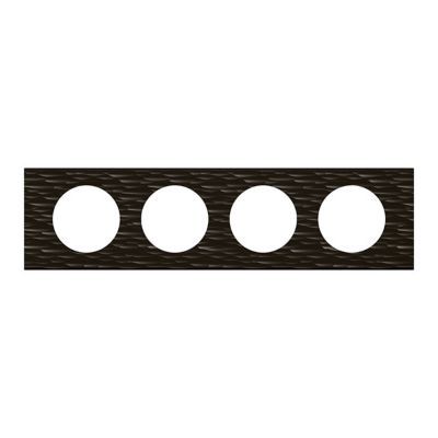 Plaque de finition quadruple Legrand Céliane matière corian gougé