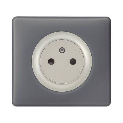 Plaque de finition simple Legrand Céliane Poudré Schiste