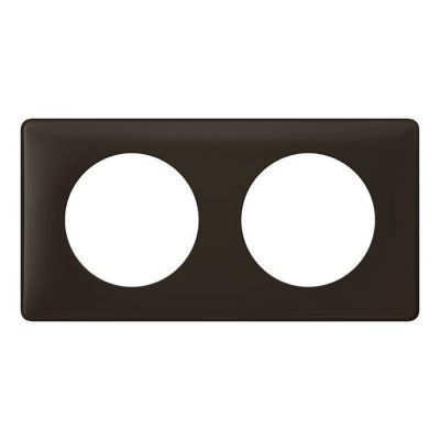 Plaque de finition double Legrand Céliane Poudré Basalte