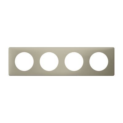 Plaque de finition quadruple Legrand Céliane Poudré Argile