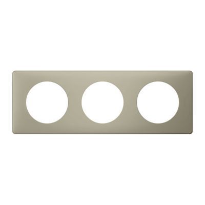 Plaque de finition triple Legrand Céliane Poudré Argile