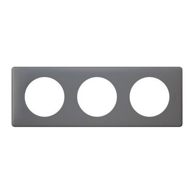 Plaque de finition triple Legrand Céliane Poudré Schiste