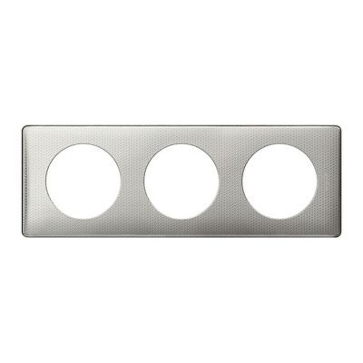 Plaque de finition triple Legrand Céliane Métal Aluminium Snake