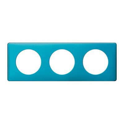 Plaque de finition triple Legrand Céliane Métal Blue Snake