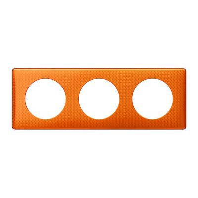 Plaque de finition triple Legrand Céliane Métal Orange Snake