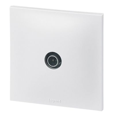 Prise TV simple Legrand Neptune Blanc mat
