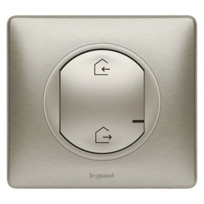 Commande générale sans fil Départ/Arrivée pour installation connectée Céliane with Netatmo titane
