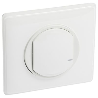 Interrupteur à option variateur à câbler pour installation connectée Céliane with Netatmo avec plaqu