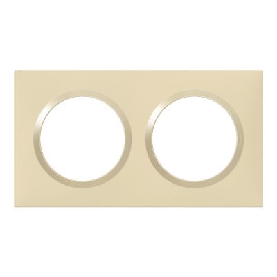 Plaque de finition double Legrand Dooxie Beige