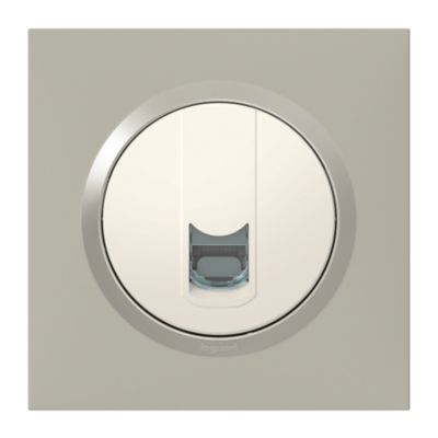 Plaque de finition simple carré Legrand Dooxie Gris