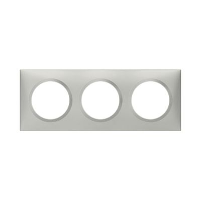 Plaque de finition triple Legrand Dooxie Aluminium