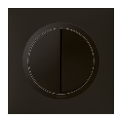 Plaque de finition simple carré Legrand Dooxie Noir