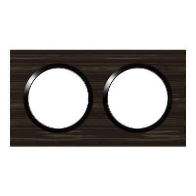 Plaque de finition double Legrand Dooxie Bois
