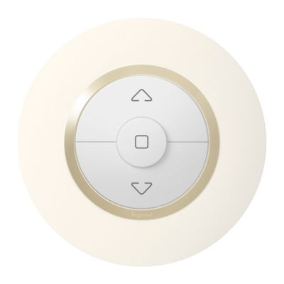 Plaque de finition simple rond Legrand Dooxie Beige