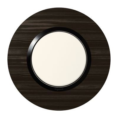 Plaque de finition simple rond Legrand Dooxie bois