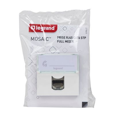 Prise RJ45 CAT 6 à vis 2 modules Mosaic Legrand
