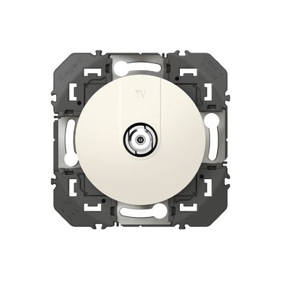 Prise TV type F Legrand Dooxie blanc carrée