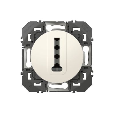 Prise téléphone Legrand Dooxie blanc carrée