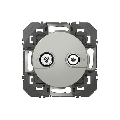 Prise TV/SAT Legrand Dooxie aluminium carrée
