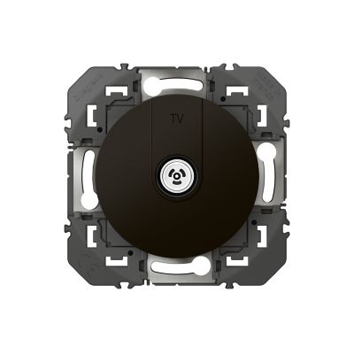 Prise TV Legrand Dooxie noir carrée