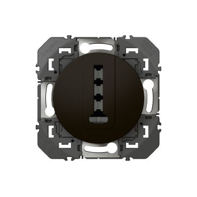 Prise téléphone Legrand Dooxie noir carrée