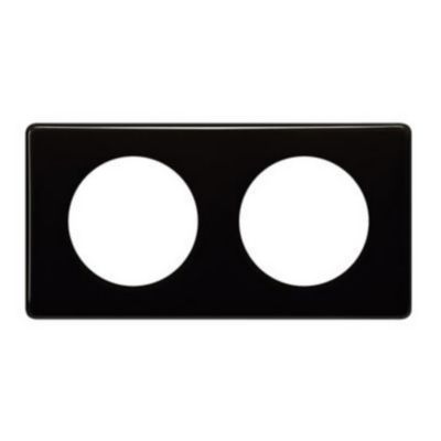 Plaque de finition Legrand Céliane noir 2 postes