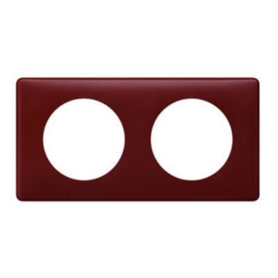 Plaque de finition Legrand Céliane bordeaux 2 postes