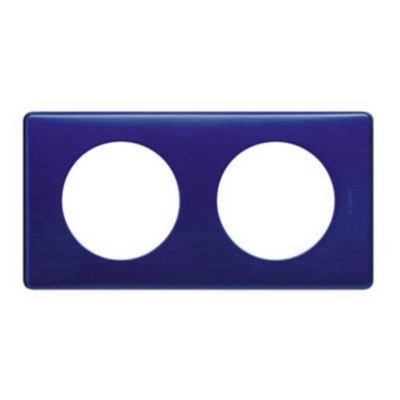 Plaque de finition Legrand Céliane nuit d'encre 2 postes