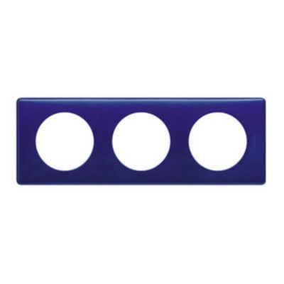 Plaque de finition Legrand Céliane nuit d'encre 3 postes