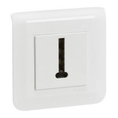 Prise de téléphone à vis Legrand Mosaïc blanc