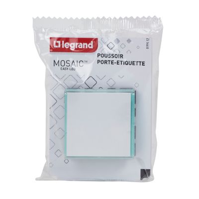Poussoir Easy-Led 6A 2 modules Mosaic blanc Legrand