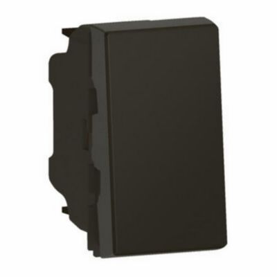 Poussoir simple Legrand Mosaïc noir