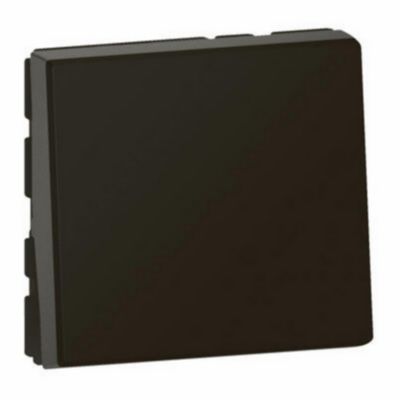 Poussoir lumineux double Legrand Mosaïc noir