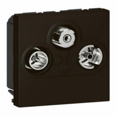 Mécanisme prise TV Type F Legrand Mosaïc noir