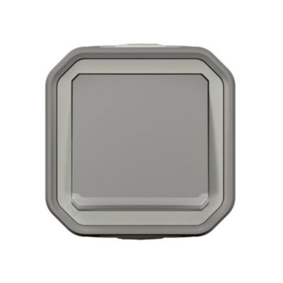 Bouton poussoir lumineux Legrand Plexo gris en saillie