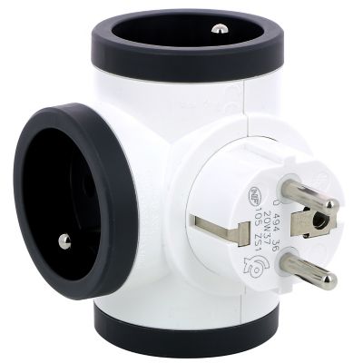 Multiprise 3 prises rotative Legrand blanc et gris