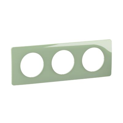 Plaque de finition 3 postes Legrand Céliane CP0523 coloris céladon .232 x P.9 x H.82 mm