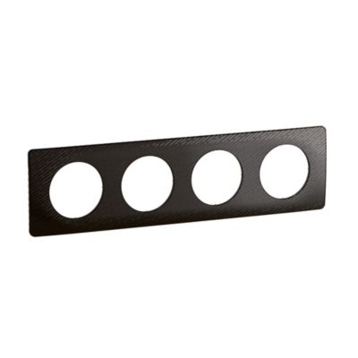 Plaque de finition 4 postes Legrand Céliane CP0724 coloris météore .303 x P.9 x H.82 mm