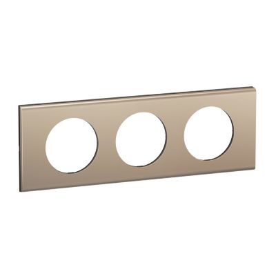 Plaque de finition 3 postes Legrand Céliane CP2103 coloris satiné .243 x P.9 x H.83 mm