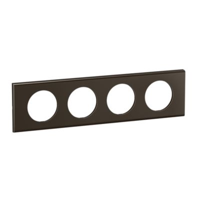 Plaque de finition 4 postes Legrand Céliane CP2204 coloris satiné .314 x P.9 x H.83 mm