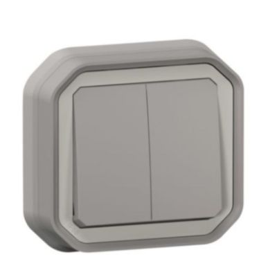 Double interrupteur IP55 Plexo encastré Legrand