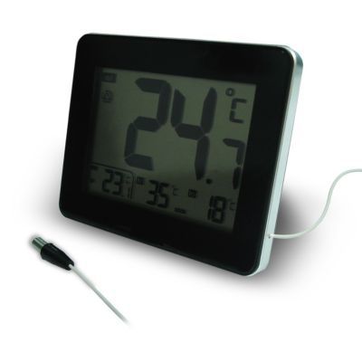 Thermomètre avec sonde filaire int/ext OTIO noir