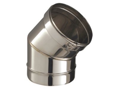 Elément de coude 45° + collier ø130 mm Poujoulat - Poujoulat