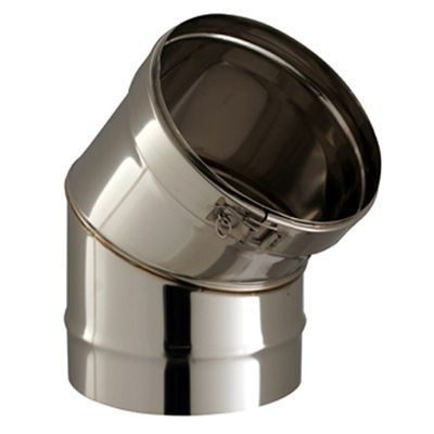 Elément coudé 45° + collier jonction Ø180 mm Poujoulat - Poujoulat