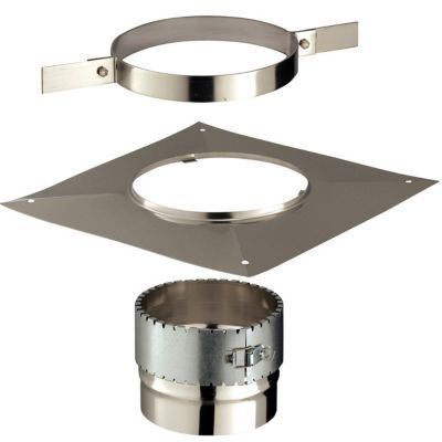 Kit accessoires pour flexible Ø180 mm carré Poujoulat - Poujoulat