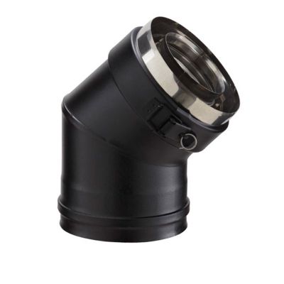 Coude 45° x 80-130 PGI RAL 9030 Poujoulat