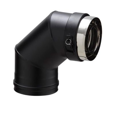 Coude 90° x 80-130 PGI RAL 9030 Poujoulat