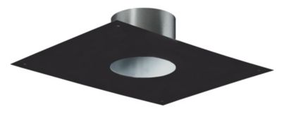 Plaque de finition tubage ø150 mm 20x40 cm noir Poujoulat - Poujoulat