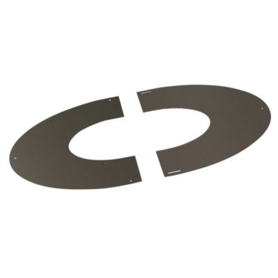 Plaque de propreté inox ø100/150 mm, 10° noir Poujoulat - Poujoulat